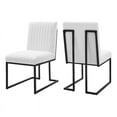 thumbnail image 2 of Modway Indulge 18.5" Modern Fabric Tufted Dining Chair in White (Set of 2), 2 of 10