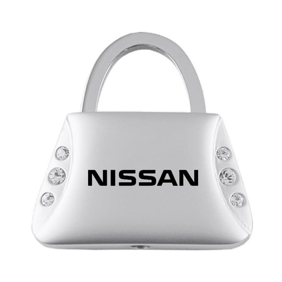 Nissan Jeweled Purse Shape Key Ring (Silver)