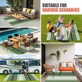 thumbnail image 3 of Forest Green Ombre Stripe Outdoor Rug 5x7 Ft, Non Slip Washable Area Rug, Farmhouse Simple Striped Patio Rugs Carpet Runner, Large Floor Mat for Indoor/Outdoor Deck Porch Camping, 3 of 8