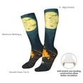 thumbnail image 4 of Fotbe Moonlit Skeleton Campfire Calcetas Divertidas Estampadas para Hombre y Mujer, Calcetas de Algodón hasta la Rodilla para Caminar, Correr, Enfermería y Embarazo, 4 of 6
