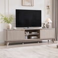 thumbnail image 6 of OKD 70" Modern Farmhouse TV Stand with 2 Soft Close Door, Fluted Entertainment Center Console Table, Media Furniture for Living Room, Alder White, 6 of 6