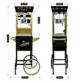 thumbnail image 4 of 12oz Popcorn Machine Cart, Popcorn Cart with Wheels, Vintage Popcorn Machine with Stainless Steel Kettle, Movie Theater Style Popcorn Machine for Party, Black,, 4 of 10