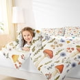 thumbnail image 3 of Erosebridal Kawaii Mushroom Queen Comforter Set for Girls, Garden Daisy Dandelion Flower Bedding Comforter Set, Polka Dots Reversible, 3pcs, 3 of 6