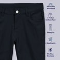 thumbnail image 3 of Educated Uniforms Girls 4-20 Adjustable Waist Skinny Stretch School Pant Navy 18, 3 of 5
