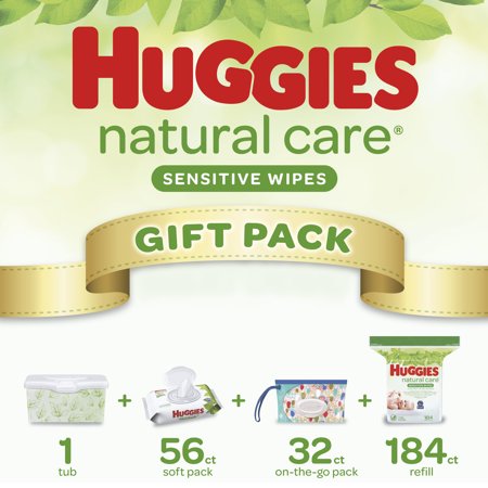 Huggies Natural Care Sensitive Baby Wipes Gift Pack, 1 Flip-Top Pack, 1