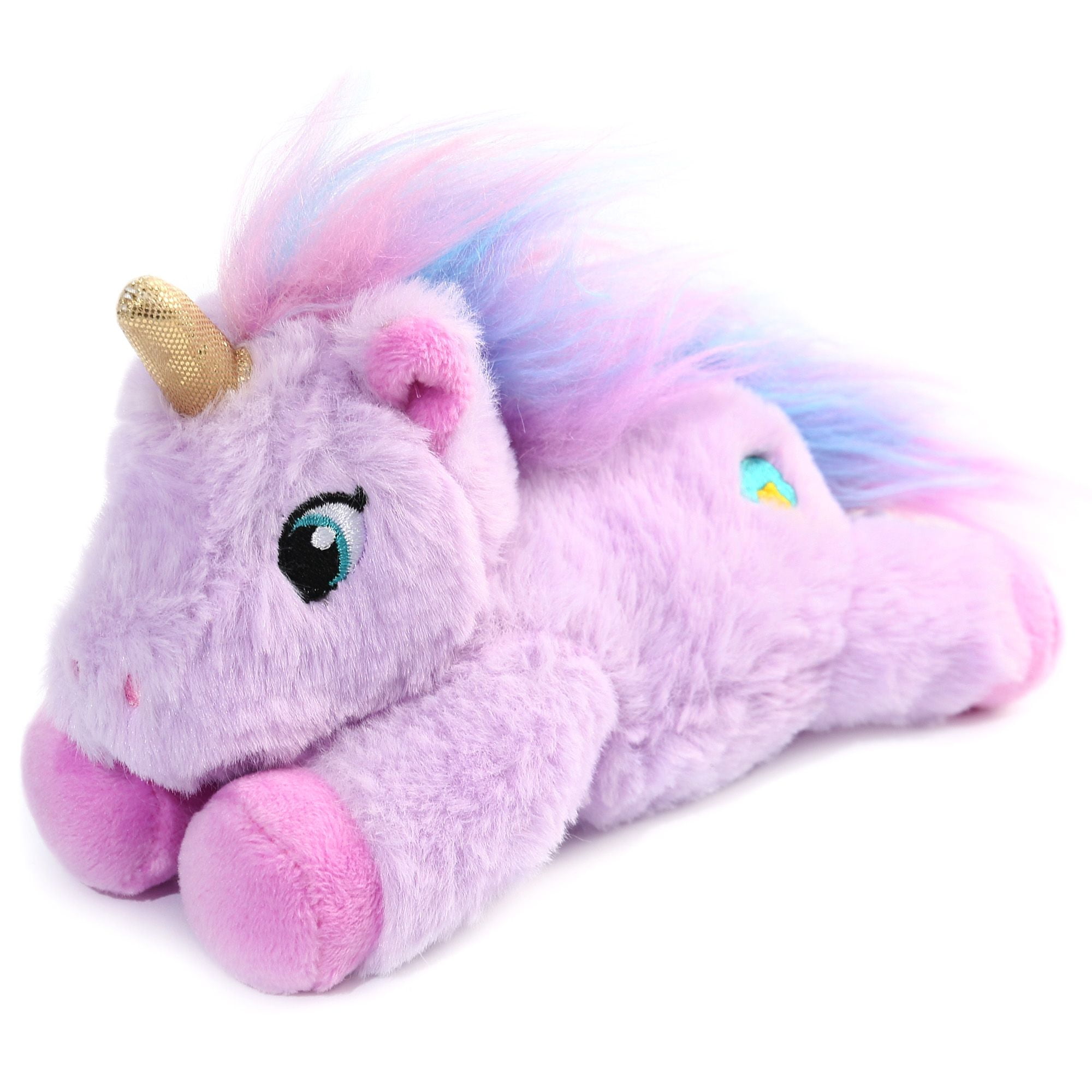 New Unicorn Hand Puppet Plush Purple Stuffed Animal Toy Boys Girls 