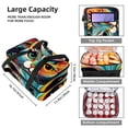 thumbnail image 3 of Cat Double Layer Insulated Lunch Bag with Two Compartments, Large Capacity, Hand Carry, 7.1x11.4x16.1 Inches, 3 of 6