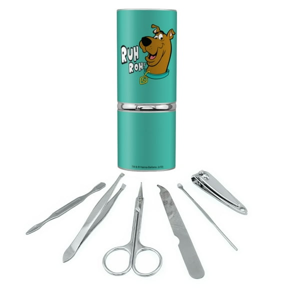 Scooby-Doo Ruh Roh Stainless Steel Manicure Pedicure Grooming Beauty Care Travel Kit