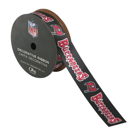Offray 7/8 x9 Tampa Bay Buccaneers Single Face Satin Ribbon