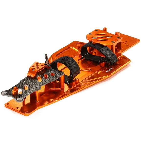 Integy RC Toy Model Hop-ups T8655ORANGE Performance Conversion Chassis Kit for 1/10 Traxxas Rustler & Bandit VXL