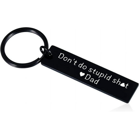Don't Do Stupid St Keychains-Son Daughter from Mom Dad Funny Gag Gifts for Boys Girls Kids Easter Basket Stuffers for Teens 16 Metal Key Chains Birthday Gifts for Her Him Sarcasm Gift Dad to Kids