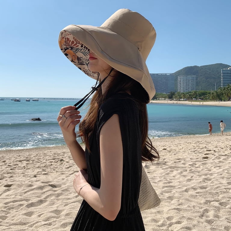 Super Wide Brim Women Sun Hat Cotton Floppy Packable  display picture 2