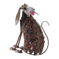 thumbnail image 2 of Dog Statue Iron Retro Waterproof Vivid Shape Garden Decoration with Solar Powered LED Light for Courtyard, 2 of 5