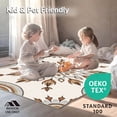 thumbnail image 4 of ODIKA 3'x5' Machine Washable Non-Slip Area Rug, Boho Sunburst with Delicate Petal and Subtle Fading High Traffic Rug, Brown, 466280, 4 of 5