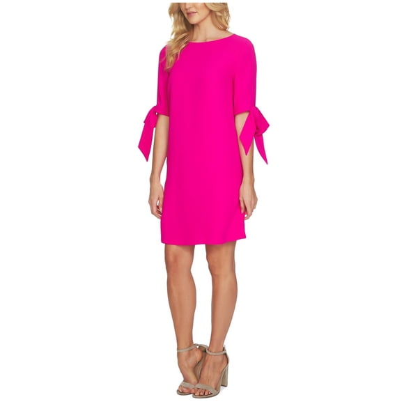 CeCe Womens Bow Sleeve Shift Dress, gardenrose, 4