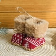 thumbnail image 3 of Christmas Decorative Boots Pendants Snowflake Pattern Fuzzy Knit Shoes Hanging Ornaments, 3 of 4