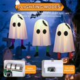 thumbnail image 3 of 3 Fantasmas Colgantes de Halloween con Medias de Rayas de Murciélago, Adornos de Fantasmas, Luces Brillantes y Espeluznantes de Sombrero de Fantasma., 3 of 5
