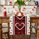 thumbnail image 2 of Camino de mesa Mode Buffalo Plaid Love Hearts para San Valentín, decoración de mesa de comedor de temporada para fiestas en interiores, 33 x 183 cm, 2 of 5
