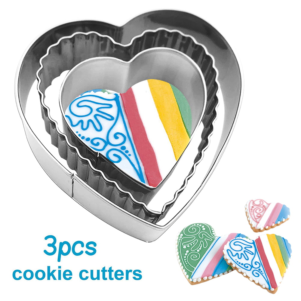 Cookie Cutters Hearts Stars Circles molds Sweet Size Pasta Blotters DFH 