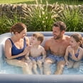 thumbnail image 4 of Wave Pacific 6-Person Square Inflatable Hot Tub | 130-Jet Massage & Eco Heater | Dark Gray, 4 of 7