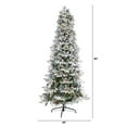 thumbnail image 3 of Nearly Natural Prelit LED Multicolor Flocked Spruce Christmas Tree, with Bendable Branches 7.5', 3 of 11