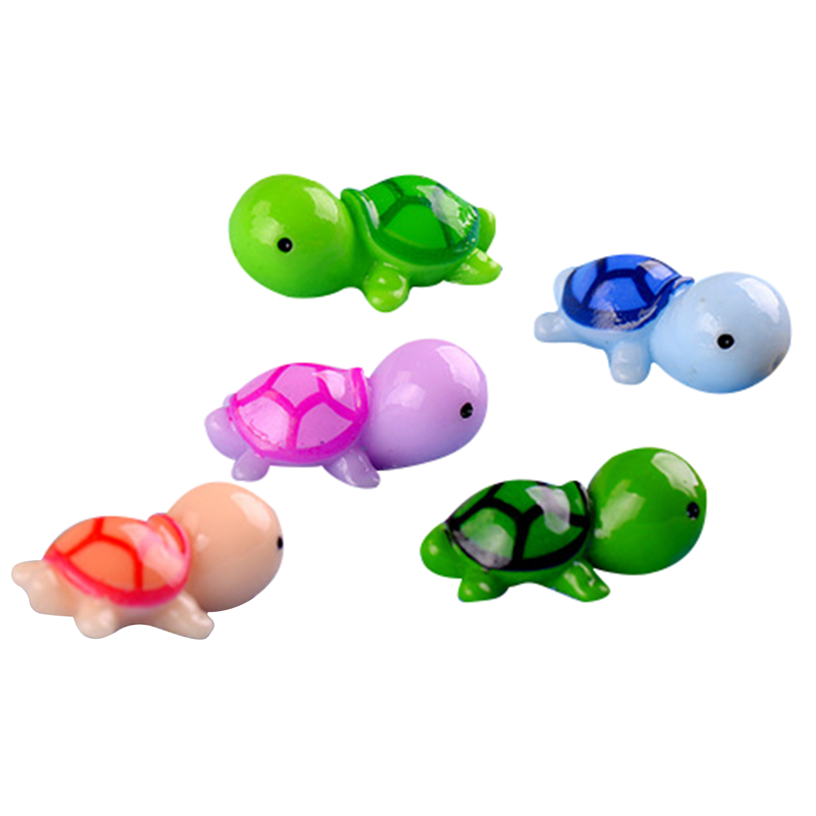 Dream Lifestyle 5Pcs Turtle Figurines Toys,Realistic,Mini Resin