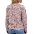 thumbnail image 6 of WTOBBY Women's Christmas Themed Print Cardigan, Christmas Knit Sweater for Fall and Winter, Long Sleeve Pullover with Cute and Fun Patterns,Watermelon Red M, 6 of 6