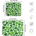 thumbnail image 3 of FREEAMG St. Patrick's Day Dish Drying Mat for Kitchen Counter, Green Clover Leaves Shamrocks Ultra Absorbent Reversible Microfiber Dishes Drying Rack Pad Heat-resistant Mats 18x24in, 3 of 7