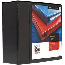 MyOfficeInnovations Heavy Duty 5" 3-Ring View Binder Black (24699) 82612