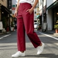 thumbnail image 5 of Otvok Women Comfort Daily Wear Bottoms, Wrinkle Resistant Elastic Waist Wide Leg Travel Pants with Pockets, 5 of 7
