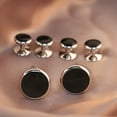 thumbnail image 2 of 1 Set Men Cufflinks Studs Tuxedo Shirt Cufflinks Studs Set Men Business Cuff Links Shirt Studs Wedding Banquet Ceremony Business Situation Cufflinks, 2 of 8