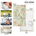 thumbnail image 6 of Yayeee 2 Pack Hand Towels for Bathroom 100% Cotton 16" x 28" Soft Absorbent Kitchen Towel, Green Floral Pattern, 6 of 7