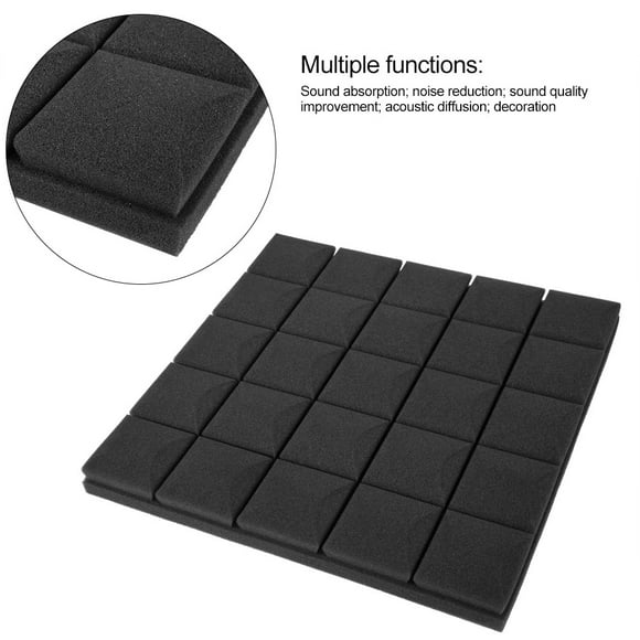 Acoustic Foam Panels 50X50X5cm 6Pcs Sound Absorption, Noise Reduction, High Density, Great for Studio Soundproofing