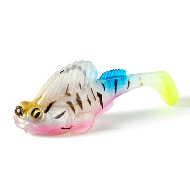 Amyove Fishing Lure Jumping Fish Artificial Jig Head Fish Soft Bait Worm Bait Color:6 #Specification:14g / 7.5cm Other 14g / 7.5cm