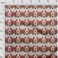 thumbnail image 3 of oneOone Cotton Flex Dark Rose Brown Fabric Flame Stitch Sewing Material Print Fabric By The Yard 40 Inch Wide, 3 of 4