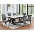 thumbnail image 4 of Weathered Gray Wood 7pc Dining Set with Gray Chairs, 4 of 4