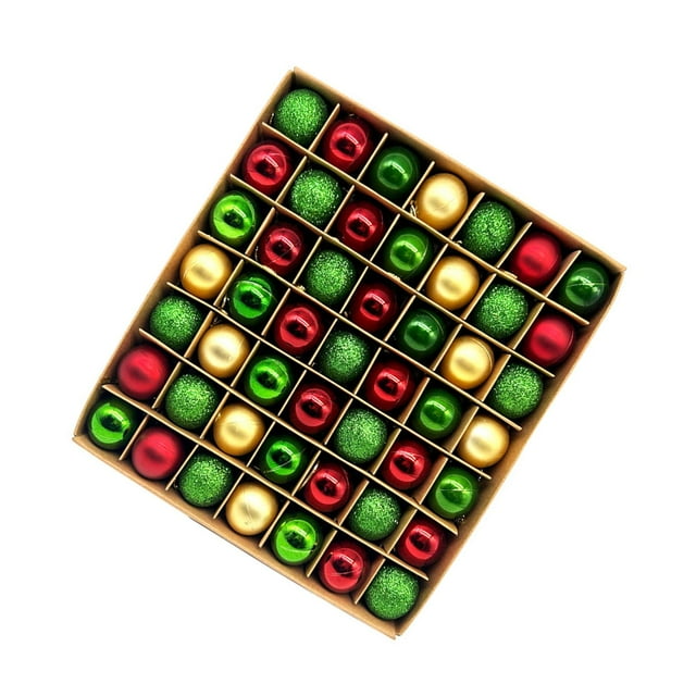 49 piezas bolas de Navidad Strade Fareast Limited adornos colgantes Rojo Verde Oro