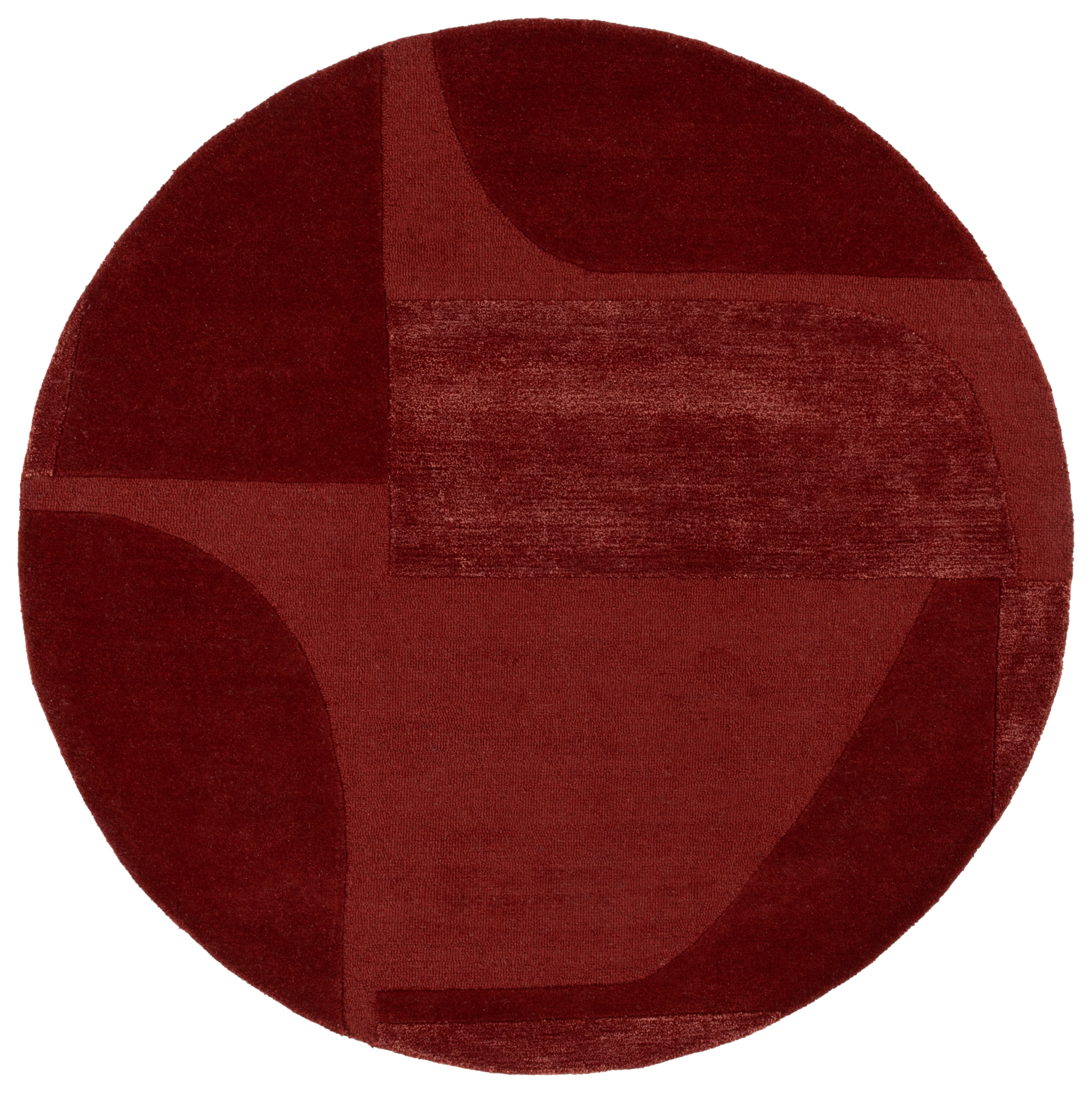 Safavieh Fifth Avenue Janie Geometric Area Rug, Rust, 4' x 4' Round