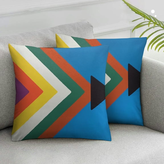 JRXY Pride Lumbar Pillow Covers Heart Rainbow Throw Pillow Case Pride Decor Pillowcases Protectors Cushion Covers with Zipper for Chair Couch Sofa Home Decorative,Set of 2 White