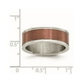 thumbnail image 6 of Chisel Stainless Steel Brushed and Polished Brown IP-plated 8mm Band, 6 of 7