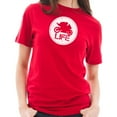 thumbnail image 3 of Plus Size Motorbike Life Graphic Design Short Sleeve Cotton Jersey T-Shirt - Red XL, 3 of 4