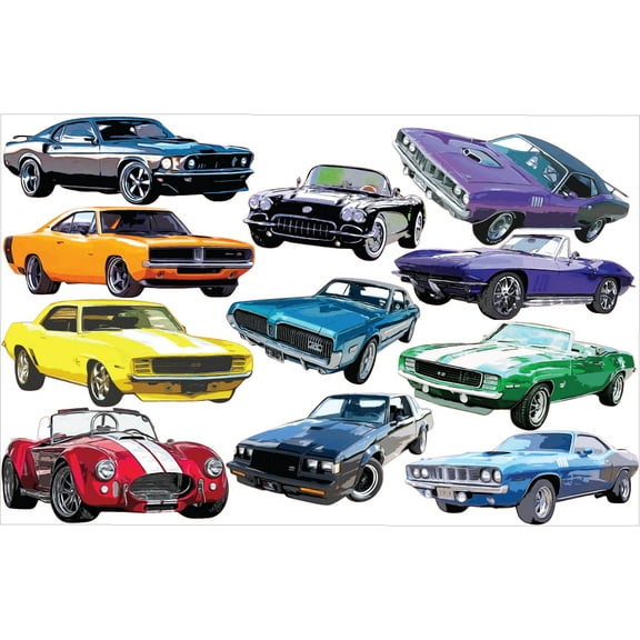 American Muscle Car Wall Decals Stickers Classic Hot Rod Race Decor