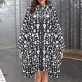 thumbnail image 7 of YAYUBA Unisex Fashion Rain Jacket Coat Hooded Raincoat For Adults Teens With Pockets,Black, 7 of 7