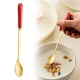 thumbnail image 2 of Mixing Spoons for Coffee,Stainless Steel Coffee Spoon with Ceramic Handle,6.88 Inch Small Dessert Spoons Tea Spoon,Long Handle Teaspoon Sugar Ice Cream Desert Spoon Stirring Soup Tableware,Red, 2 of 8