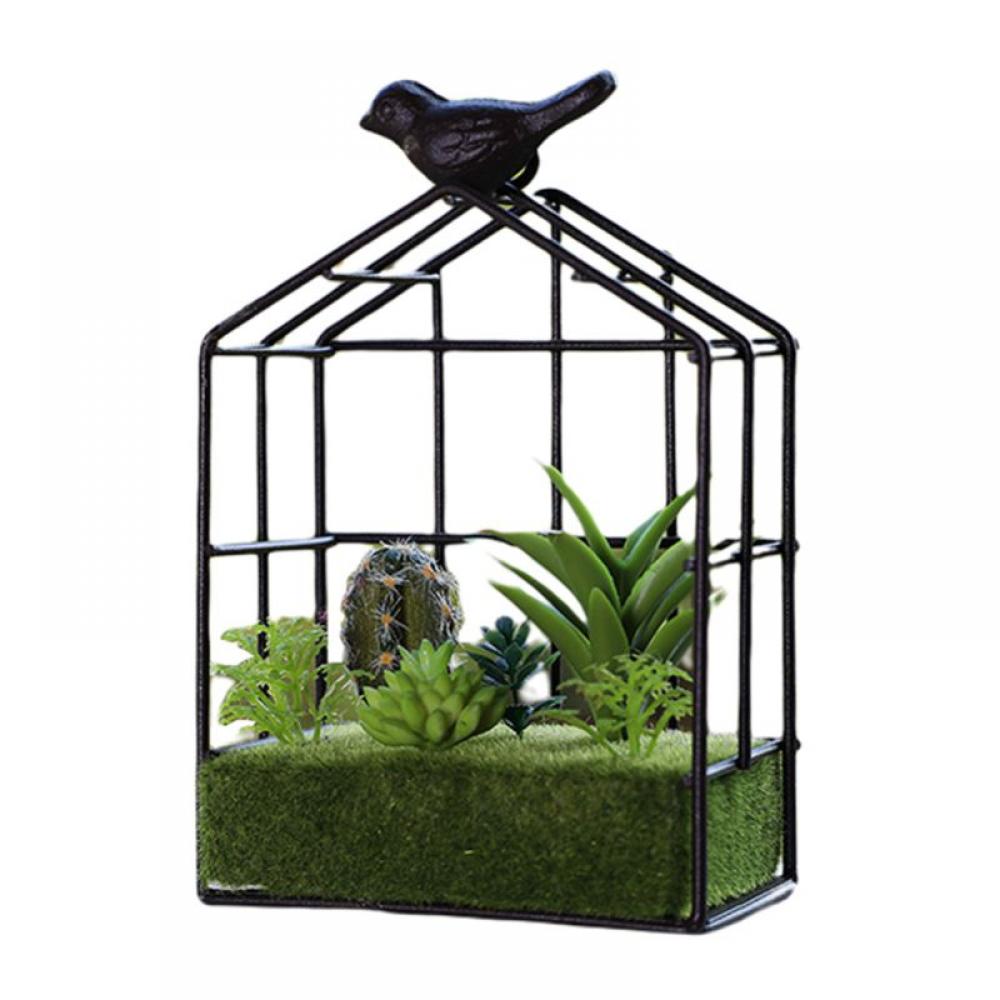 Iron Birdcage Hanging Planter, Metal Wire Flower Pot Basket Wrought Iron Plant Stands, Indoor Outdoor Hanging Plant Holder Hanging Planter Stand Flower Pots for Decorations - image 2 of 8