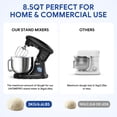 thumbnail image 4 of 8.5QT Stand Mixer, UHOMEPRO 8-Speed Tilt-Head Kitchen Dough Mixer, 3-in-1 Home Commercial Electric Cake Mixer With Dough Hook, Beater, Egg Whisk, Dishwasher Safe, Black, 4 of 12