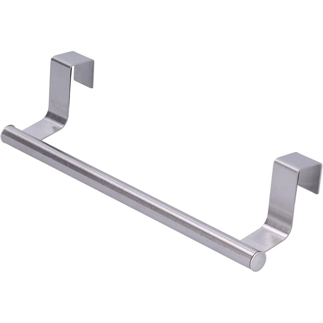Toallero, toallero para Puerta de gabinete de Cocina, Hebilla Colgante de Acero Inoxidable para baño para gabinete(Tamaño Grande (Largo 36 cm))