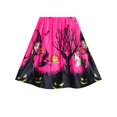 thumbnail image 6 of Girls Dress Fuchsia Halloween Witch Bat Pumpkin Costume Halter Dress 12 Years, 6 of 8