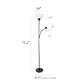 thumbnail image 4 of Pemberly Row 71.5" Floor Lamp with Reading Light 2Pack Set-Black, 4 of 7