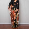 thumbnail image 6 of ZQUUVOU Plus Size Kaftan Dress for Women Beach Cover Up Fashion Printed Loose Fit Long Maxi Dress Vacation Resort Swimwear Multicolor, 6 of 7